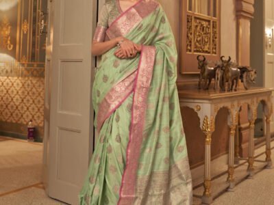 GREEN WEAVE ZARI SAREE