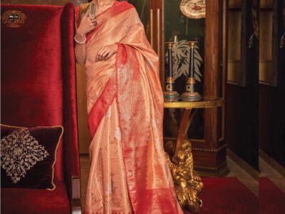RED WOVEN BANARASI SILK SAREE