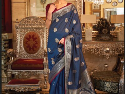 PURPLE TUSSER SILK WEAVE SAREE