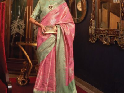 GREEN WOVEN BANARASI SILK SAREE