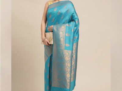 RICH BLUE WOVEN SILK SAREE