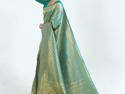 GREEN WEAVED KANJIVARAM SAREE