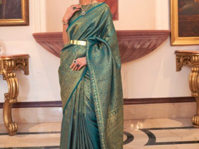 GREEN KANJIVARAM SILK SAREE