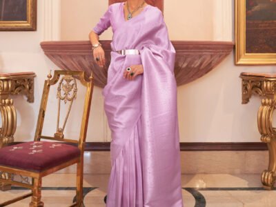LIGHT PURPLE KANJIVARAM SILK SAREE