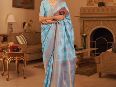 BLUE WEAVE SILK SAREE