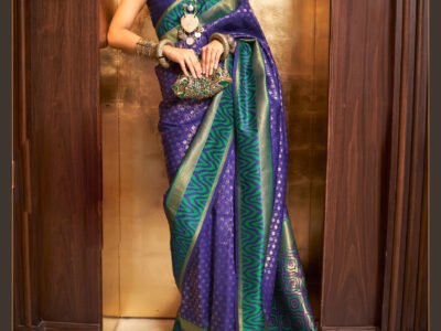 GREEN SILK FUSION BANARASI SAREE